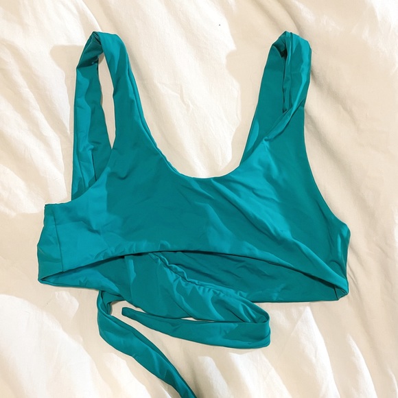 NWOT 437 Swim Kenzie Turquoise Top - Picture 2 of 3